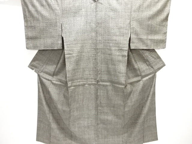 JAPANESE KIMONO / TSUMUGI / WOVEN ABSTRACT STRIPE